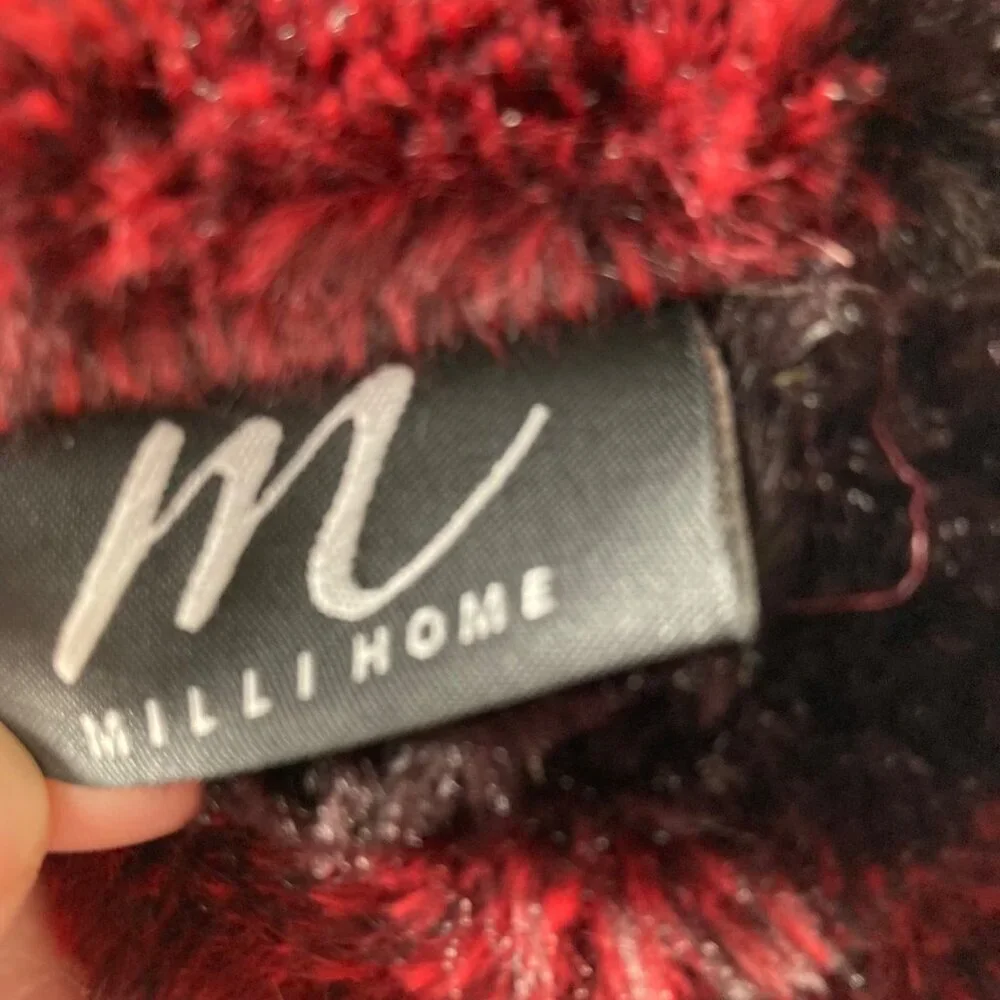 2 Milli Home Lumberjack Faux Fur‎ Plaid Buffalo Check Pillows 23